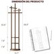 thumbnail image 2 of Perchero Para Ropa, Perchero Giratorio Independiente de Madera, Perchero Resistente con Estante de Almacenamiento y 3 Barras Transversales para Entrada, Oficina, Dormitorio, (Nogal), 2 of 4