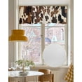thumbnail image 4 of Cow Patterned Kitchen Valances for Windows Farmhouse Linen Window Valance Curtain for Living Room Window Treatment Vintage Farmhouse Abstract Country Western Valance Rod Pocket Topper, 42 x 12 Inch, 4 of 6
