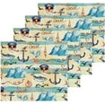 thumbnail image 2 of Retro Nautical Anchor Washcloth 12x12in Set, 6 Pack Absorbent Cotton Towel Square Kitchen Dishes Towels, Soft Cleaning Face Hand Towel Fast Drying, 2 of 7