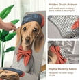 thumbnail image 5 of Yayeee 4 Pack Dining Chair Covers Stretch Parson Chairs Slipcovers Seat Protector, Yellow Dog Artist, 5 of 6