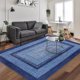 thumbnail image 5 of Garvee Tapete para Sala de Estar de 4'x6' Estilo Farmhouse con Estampado Trenzado, Tapete Lavable Antideslizante con Borde Geométrico, Azul Marino, 5 of 7