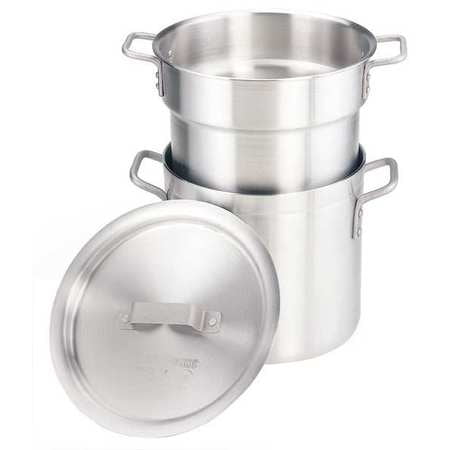 - Crestware 12-Quart Heavy Weight Aluminum Double Boiler with 11 Quarter Inset Capacity