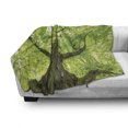 thumbnail image 3 of Forest Soft Flannel Fleece Blanket, Old Big Majestic Tree Environment Countryside Eco Solidarity National Park Scenery, Cozy Plush for Indoor and Outdoor Use, 50" x 70", Green Brown, by Ambesonne, 3 of 6