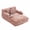 Pink(with cup holder), variant on Homefun 61'' Oversized Chenille Chaise Lounge Chair,No Assembly Indoor Reading Sofa with 3 Pillows for Living Room Bedroom,Gray