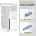 thumbnail image 2 of BarberPub Manicure Table with Electric Dust Collector, Nail Desk with Shelves, Drawers, 2 of 9