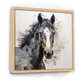 thumbnail image 2 of Designart "Grey Horse Subdued Tones Painting I" Animals Floater Framed Canvas Print, 2 of 7