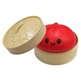 thumbnail image 1 of Bola de masa antiestrés para niños y adultos, bollo de masa suave y exprimible, relleno al vapor Rojo, 1 of 9
