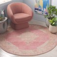 thumbnail image 2 of SAFAVIEH Classic Vintage Ema Southwestern Area Rug, Pink/Dark Beige, 6' x 6' Round, 2 of 7