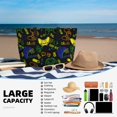 thumbnail image 6 of KLL Game Play Print Large Beach Tote Bag Women Waterproof Sandproof Zipper Beach Tote Bag for Pool Gym Grocery Travel with Wet Pocket, 6 of 7
