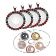 thumbnail image 4 of Set of 4 Rhinestone Bezel Pendant Trays Crystal Setting Cabochon Blank for DIY Crafting Projects Earrings Necklace Bracelet, 4 of 8