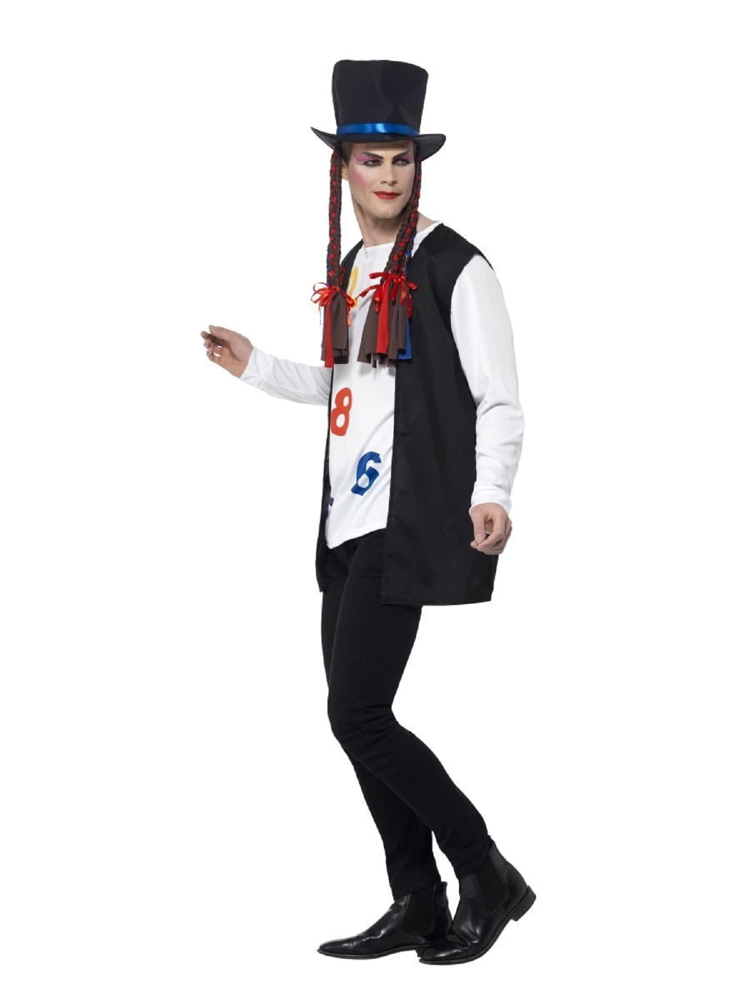 Hommes 80 S New Wave Popstar Costume Adulte Boy George Fancy Dress Outfit