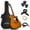 Brown, variant on Ashthorpe Full-Size Cutaway Thinline Acoustic Electric Guitar Package, Natural