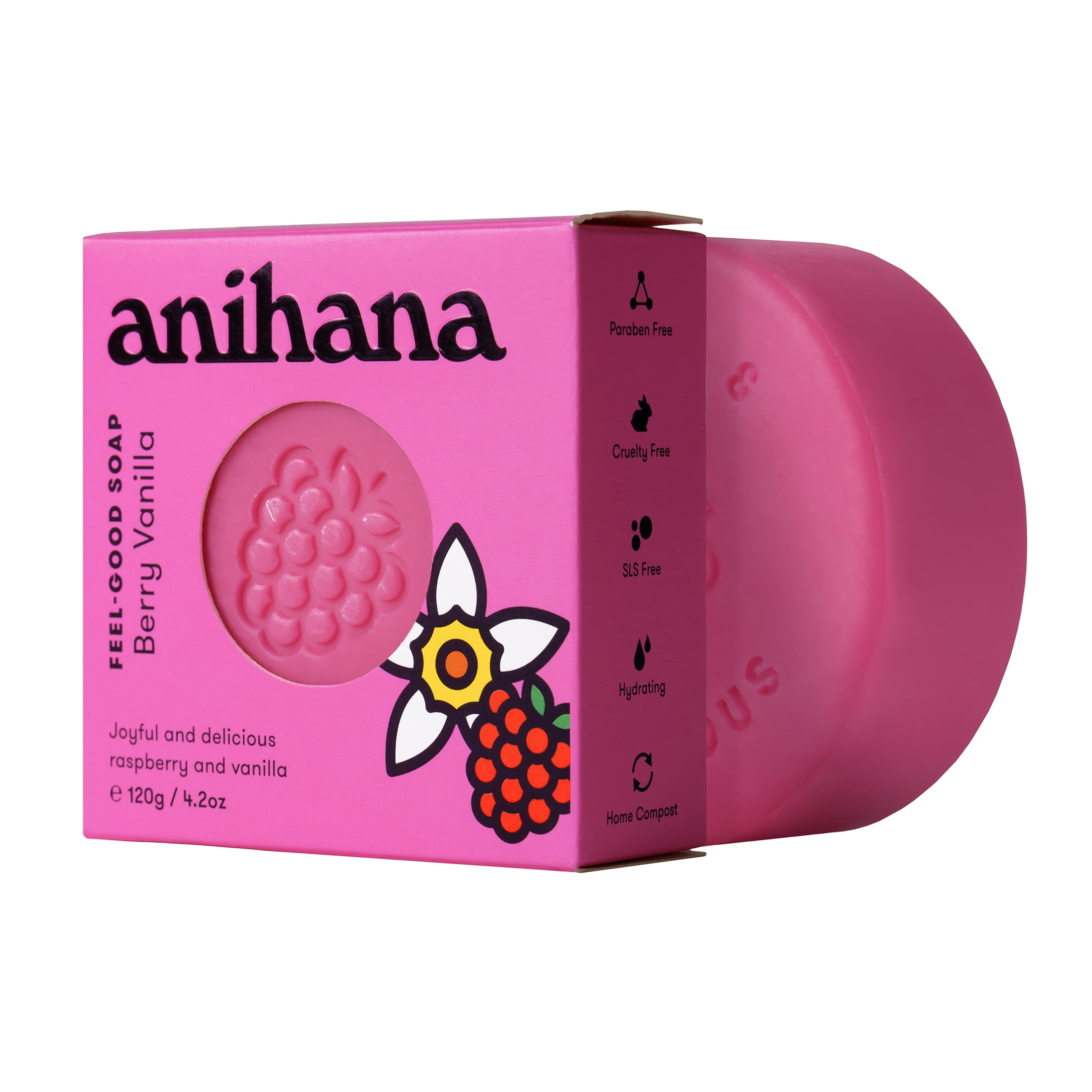 Anihana Feel-Good Soap Berry Vanilla for All Skin Types 4.2oz