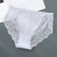 thumbnail image 2 of Gibobby Pantaletas de algodón para mujer Ropa interior de mujer Bragas de encaje sexy Estiramiento Hipster Calzoncillos Ropa interior Señora Ropa interior(Blanco,M), 2 of 3