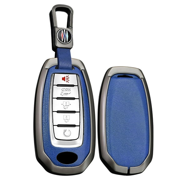 Durable All-Weather Protective Key Fob Cover with Detachable Keychain for Infiniti Q50 Q60 QX50 QX55 QX60 Models Secure Car Key Case Protector Holder Case Holder Protector Metal Keychain