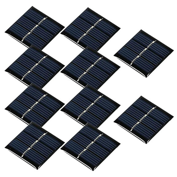 10-Pack Mini Solar Panels 30x30mm 1.5V 60mA 0.09W Polycrystalline Silicon Cells for DIY Projects,Small Solar Systems,Outdoor Use