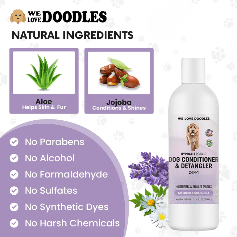 We Love Doodles 2-in-1 Dog Conditioner & Detangler, 16 oz photo 4