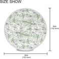 thumbnail image 3 of GZHJMY Outdoor Tablecloth with Zippered Umbrella Hole, Machine Washable, 60-Inch Round, for Indoor Outdoor Gatherings, Green Leaf Flower, 3 of 7