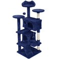 thumbnail image 1 of Yaheetech 54"H Cat Tree Tower with 3 Scratching Posts, Navy Blue, 1 of 7
