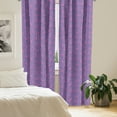 thumbnail image 3 of Ambesonne Flamingo Window Curtains, Dots Ornate Birds Pattern, Each 28" W x 63" L, Pale Blue Violet Pink, 3 of 5
