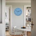 thumbnail image 4 of Wall Clock Sky Blue Clocks PVC Silent Non-Ticking Battery Operated Decorative Solid Color Round Clock for Home Living Room Kitchen Bedroom Office School Wall Decor 14 Inch, 4 of 9