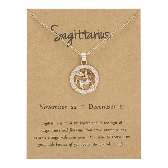 TopLLC Necklaces for Women Twelve Pendant Elegant Gold Tone Chain Necklaces Letter Horoscope Jewelry Gifts