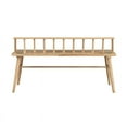 thumbnail image 3 of 47" Low Back Solid Wood Spindle Bench - Natural, 3 of 6