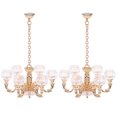 thumbnail image 1 of 2pcs Miniature Hanging Lamp Doll House Miniature Ceiling Light Model Doll House Prop 1:12, 1 of 7