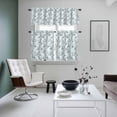 thumbnail image 4 of Natural Trees Branches Kitchen Curtains Sets for Windows 24 Inch Length, Colored Birds Vintage Rustic Blue Rod Pocket Window Treatments Tier Curtains and Valances Set for Bedroom/Bathroom, 4 of 8
