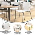 thumbnail image 4 of Flash Furniture HERCULES Series Plastic Stack Chair with Lumbar Support White 5 Pack (5RUTNC618WH), 4 of 9
