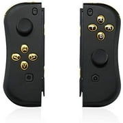 Switch Wireless Controller Joypads CHASDI. Pair of Remote Motion Controllers with Micro USB Charging Cable & Joy-Con Alternative Compatible with Nintendo Switch (Gold Black)