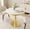 Carrara White, variant on Aukfa 31.5" Round Sintered Stone Dining Table for 2-4, Kitchen Table Tulip Table with Silver Pedestal Base for Bistro Small Apartment,Silver Gray Marble