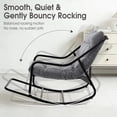 thumbnail image 3 of Homefun Outdoor Rocking Chair,Indoor Oversized Comfy Reading Chairs with Cushion,Patio Rocker Recliner Chair, 3 of 9