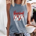 thumbnail image 2 of Savings High Neck Tank Tops for Women Summer Sleeveless Baseball Print Shirts Casual Loose Workout Tops (S, Gray), 2 of 4