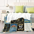 thumbnail image 4 of 40th Birthday Blanket, Best Gifts For 40 Year Old Men, Happy 40th Birthday Gift Ideas, Unique Mens Throw Blanket Decorations Gifts For Birthday Anniversary Christmas, Warm Flannel Blankets 50x60, 4 of 6