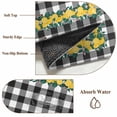 thumbnail image 5 of Summer Lemon Area Rugs 3x5 ft Floral Leaf Black White Buffalo Plaid Washable Rug Non Slip Indoor Carpet Absorbent Floor Mat for Living Room Bedroom Dining Room, 5 of 9