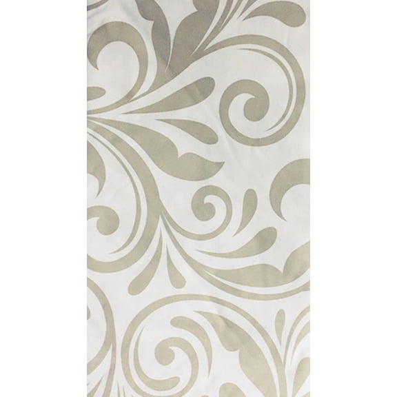 Damask Vinyl Flannel Backed Tablecloth 52" x 52" Square