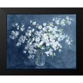 thumbnail image 2 of Nai, Danhui 14x12 Black Modern Framed Museum Art Print Titled - Fresh White Bouquet Dark Blue, 2 of 5