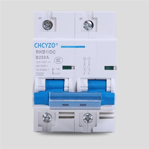SPABOY 1P 2P DC Breaker 12V 24V 36V 48V 96V 120V DC Circuit Breaker 100A 200A 250A Solar Battery Protector Car Charging Pile Isolator (Color : 1P, Size : 150A)