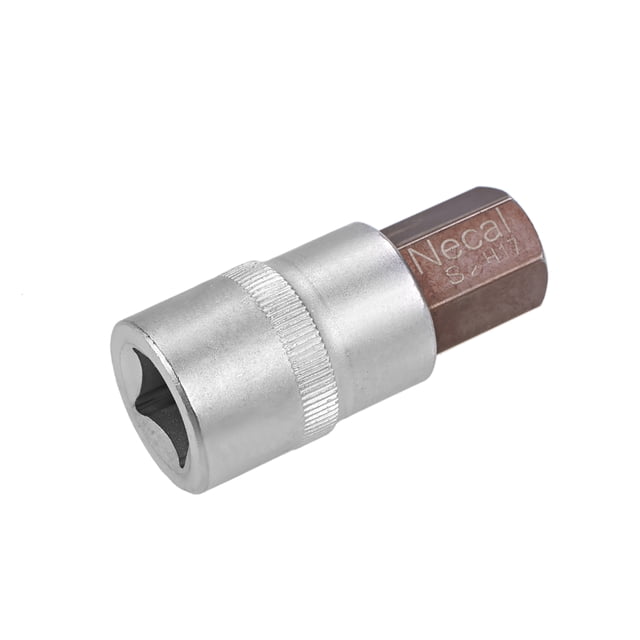 Uxcell 1/2" Drive x H17 Hex Bit Socket, Puntas de acero S2, Enchufes CR-V de 55 mm de longitud (solo para uso manual)
