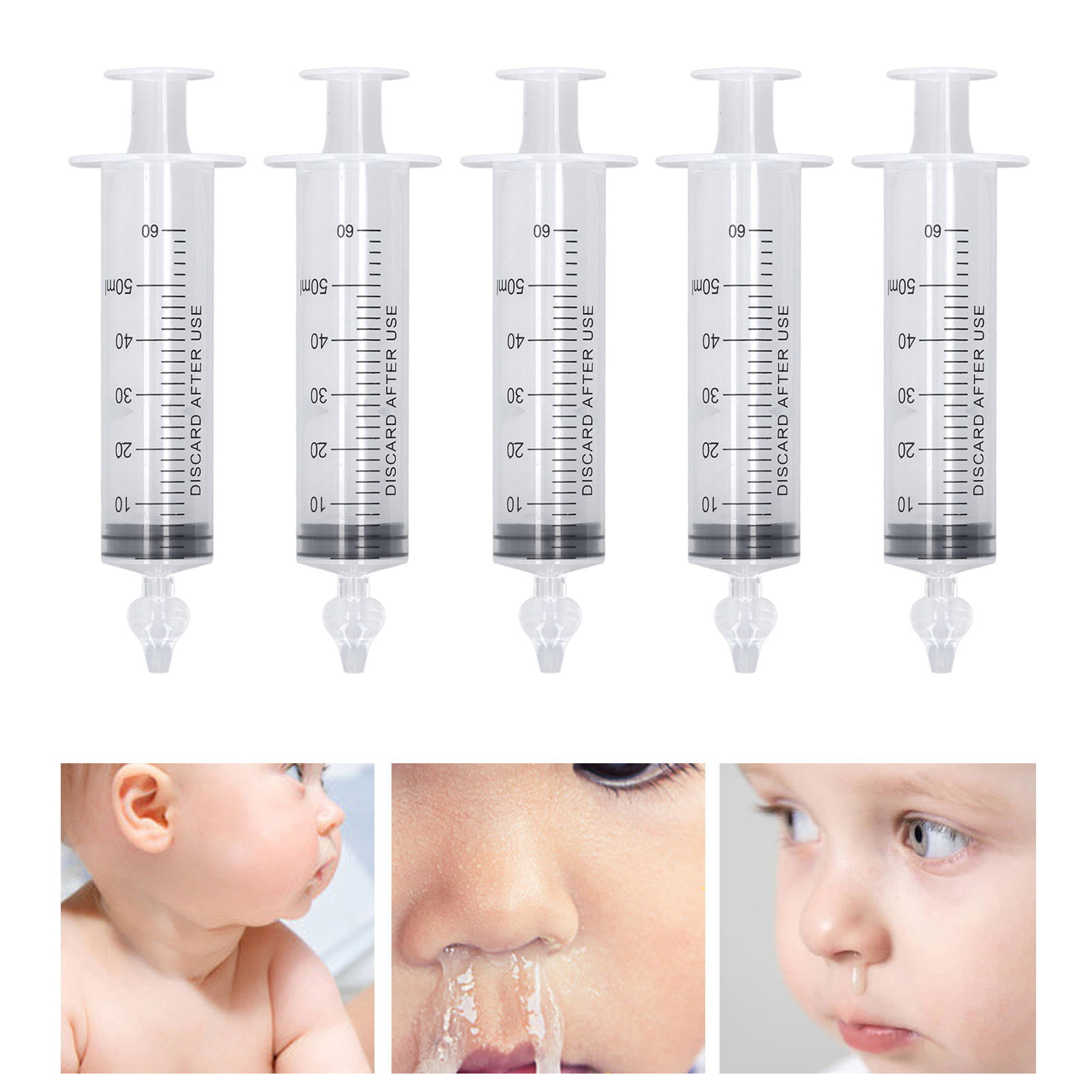 4PCS Professional Syringe Nasal Irrigator with Syringes for Baby