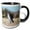 Black/White, variant on 3drose, Magellanic Penguin in Valdes. Unesco Site. Patagonia, Argentina., 11oz Two-tone Green Mug