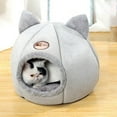 thumbnail image 6 of Bed for Indoor Cats & Small Dogs, Cat Calming Covered Sleeping House, Kittens - L 36CM, 6 of 8