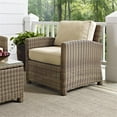 thumbnail image 2 of Afuera Living Contemporary Wicker Patio Chair in Brown and Sand, 2 of 7
