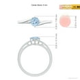 thumbnail image 4 of ANGARA Natural Classic Round Aquamarine Solitaire Bypass Ring in 14K White Gold for Women (Size-5mm) | March Birthstone, Birthday, Anniversary, Jewelry Gift for Women | Natural Aquamarine Ring, 4 of 9