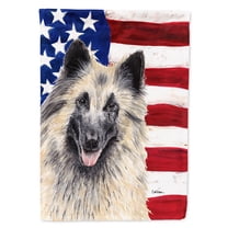 USA American Flag with Belgian Tervuren Garden Flag