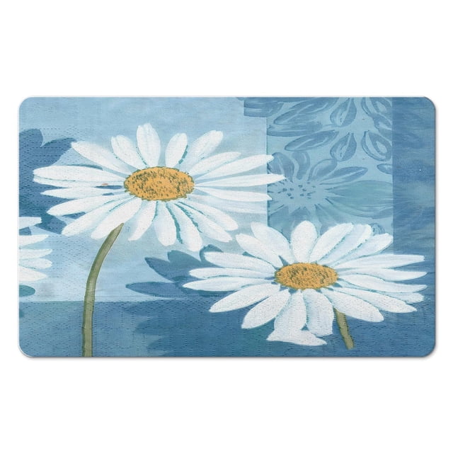 Bathroom Luxury Soft Superfine Fiber Flower Bath Rugs - Non Slip, Machine Washable, Perfect for Shower Room, 20x32 inch