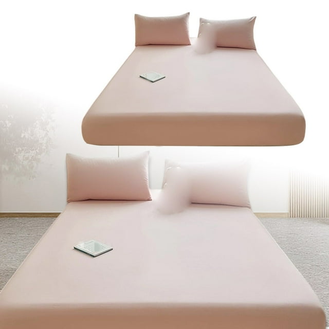 SIfdSeng Get it Fast Piece Thickened Solid Color Bed Cover Class A Full Solid Color Washed Baby and Grade Bedspread Cover Imitation Pure Bed Sheet Cover for Summer