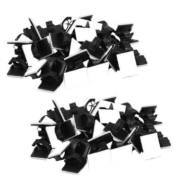 100 pcs. Self Adhesive Cable Clamp Plastic Rectangular Cable Clips Cable Tie Quick Cable Wire Management Holder