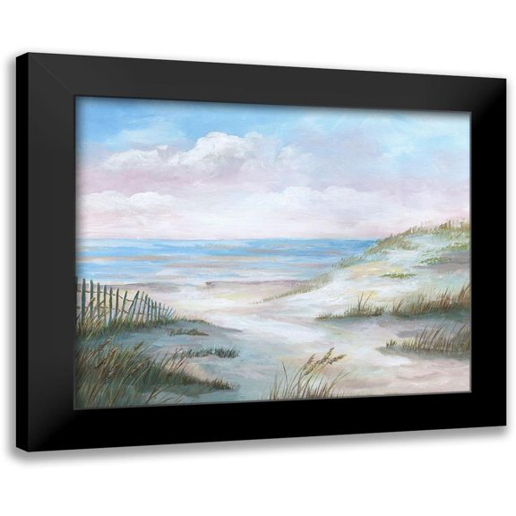 Nan 14x12 Black Modern Framed Museum Art Print Titled - Seaside Dunes